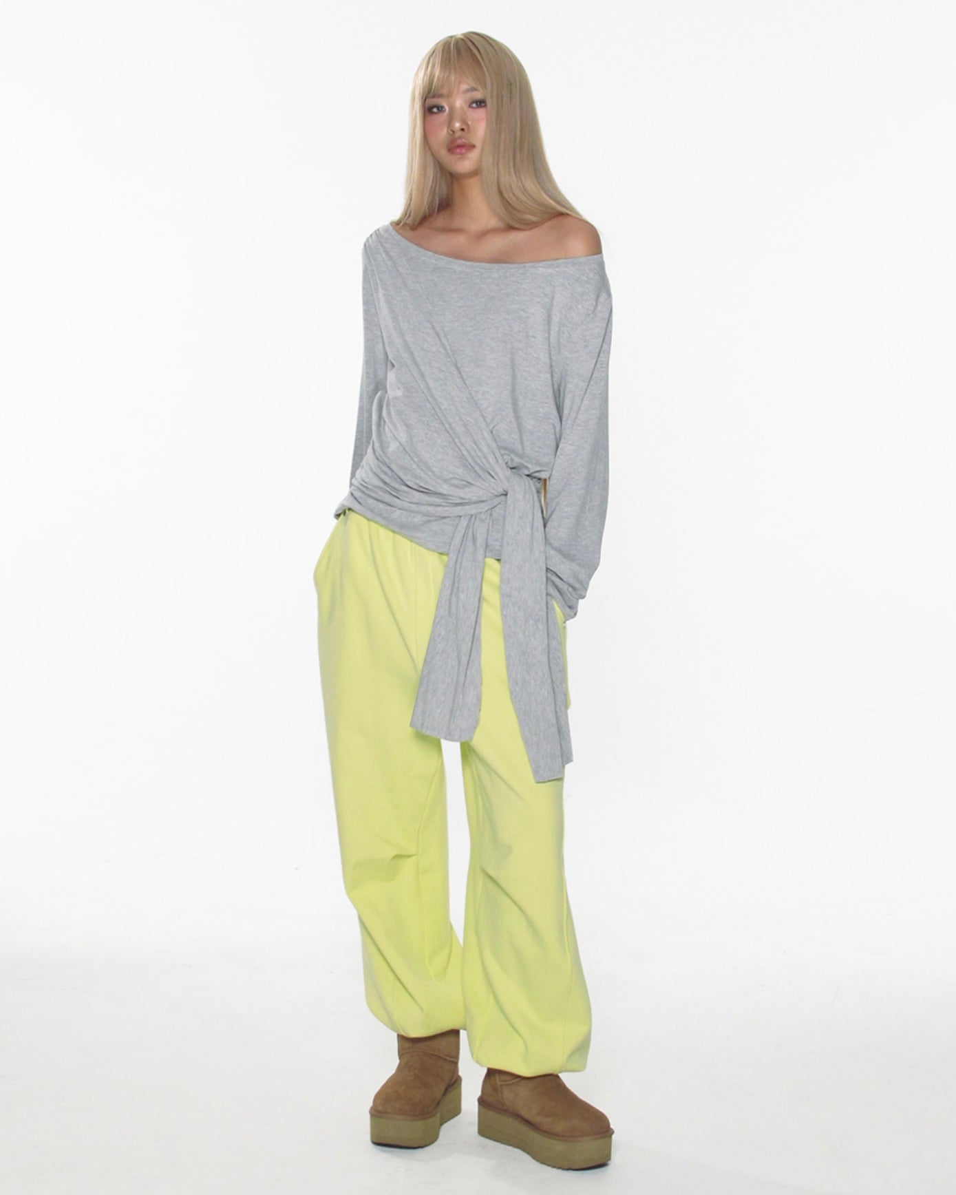 【CRANK】CURVED RIVET JOGGER PANTS