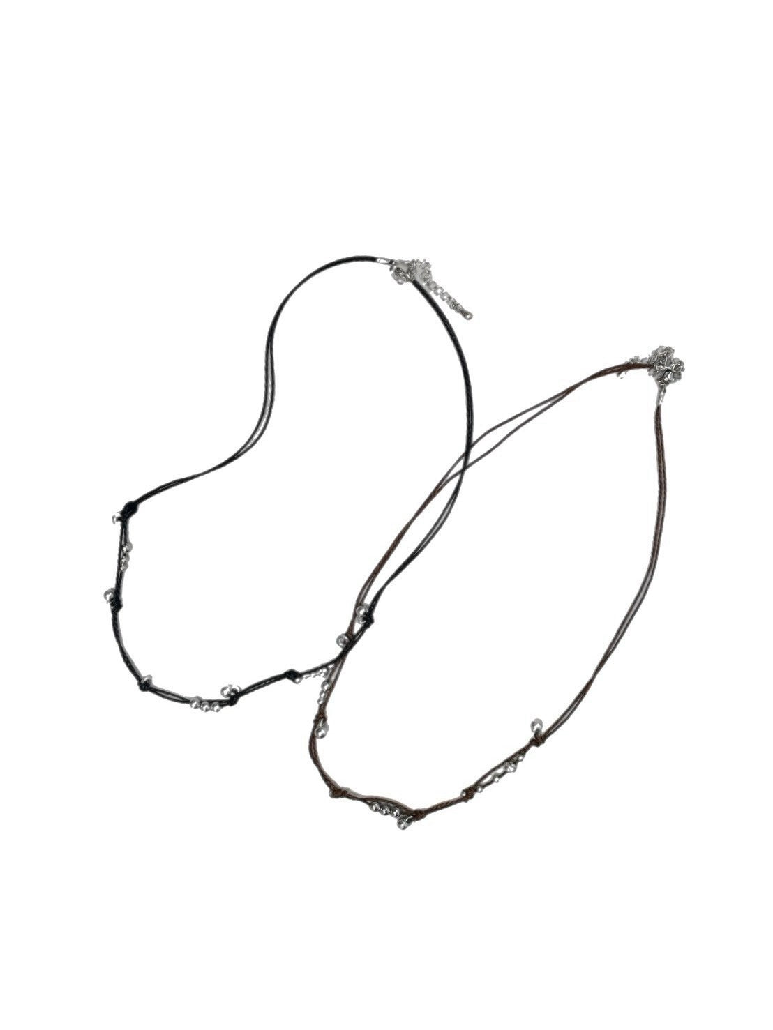 受注制【OaKS】boho chic beaded cord necklace (2color)