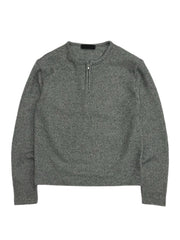 受注制【Chikashitsu +】zip neck long sleeve knit (3color)