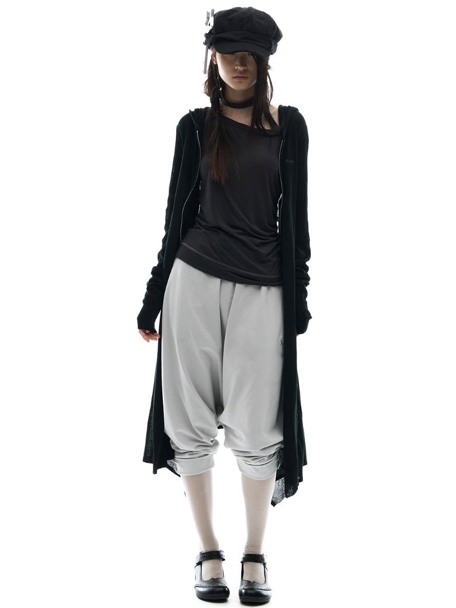 【OJOS】Detach Panel Knit Hoodie