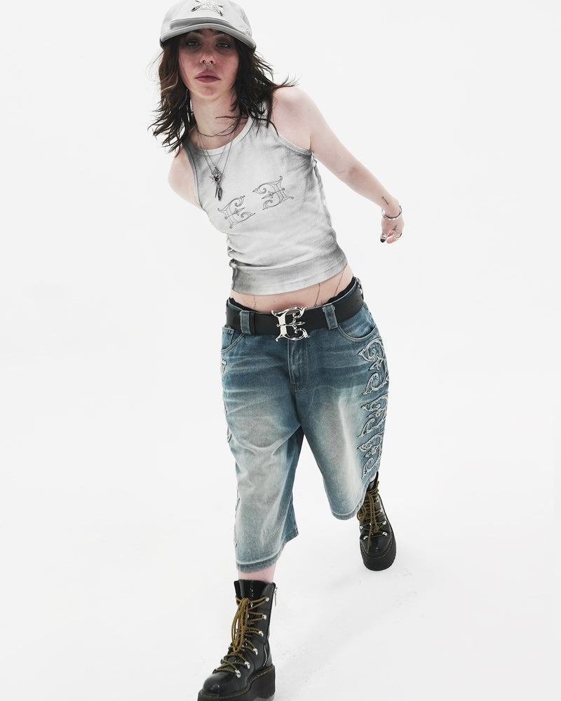 【E RIN AI E】ASH GEMINI SLEEVELESS