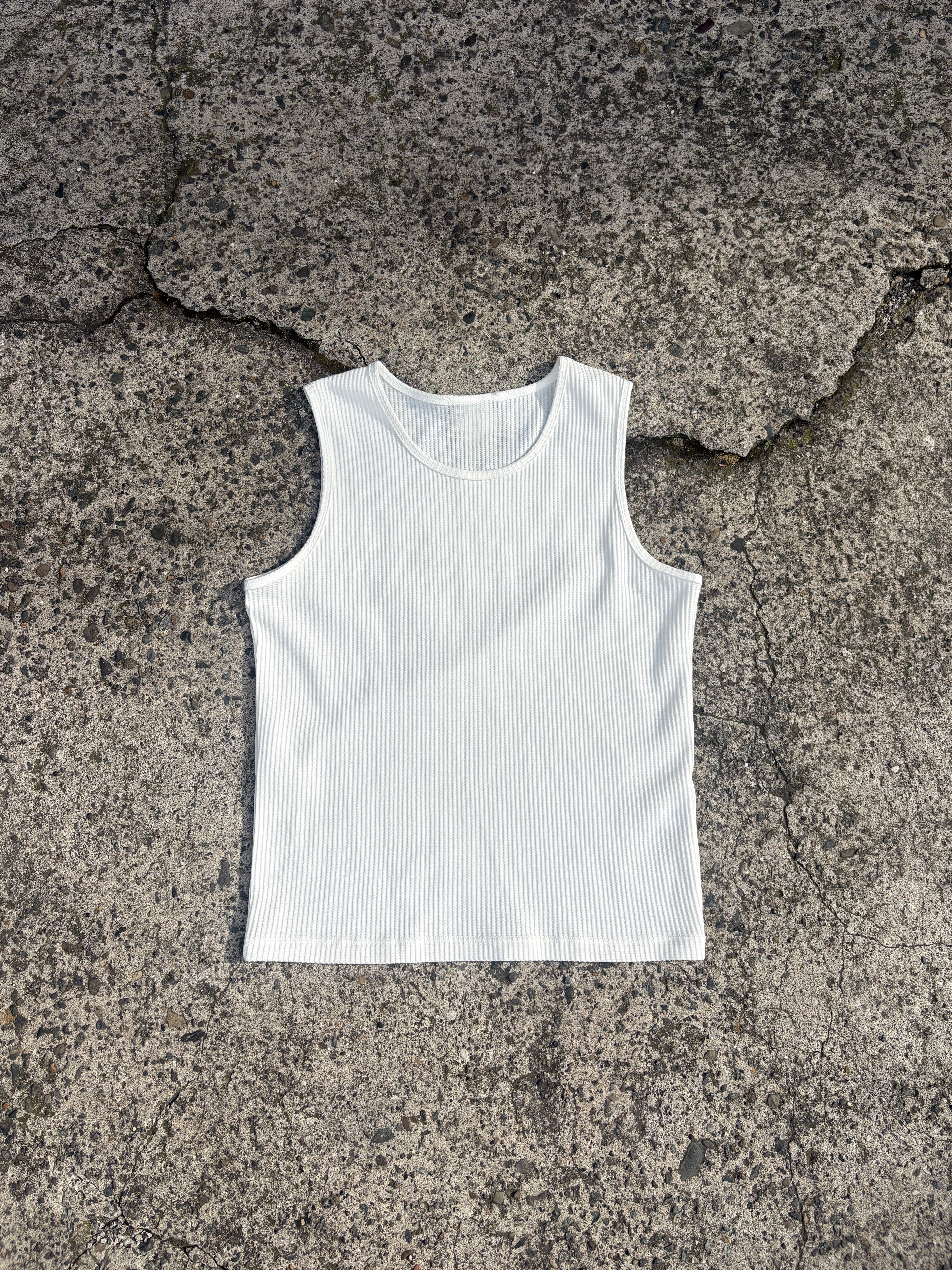 受注制【youll】Waffle tank top (3color)