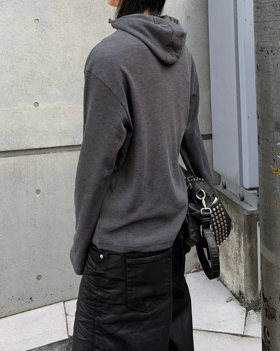 受注制【nmtc+】Diagonal Zip Hood Top (3color)