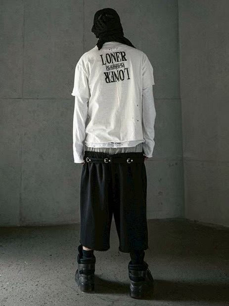 【roaringrad】Cross Damage Slub T-Shirt