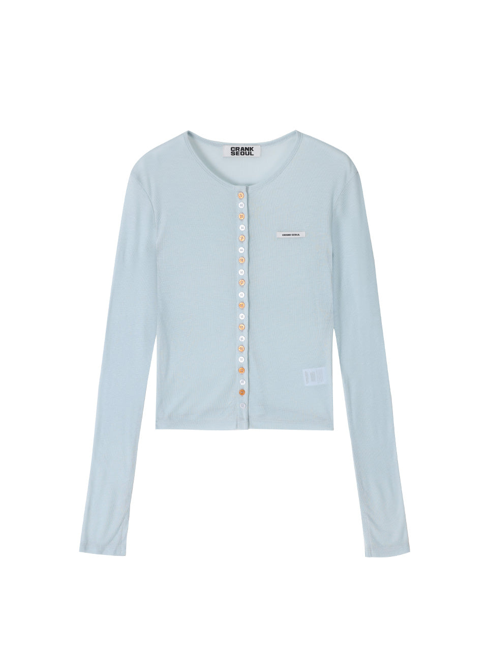 【CRANK】SHEER COLOR BUTTON CARDIGAN