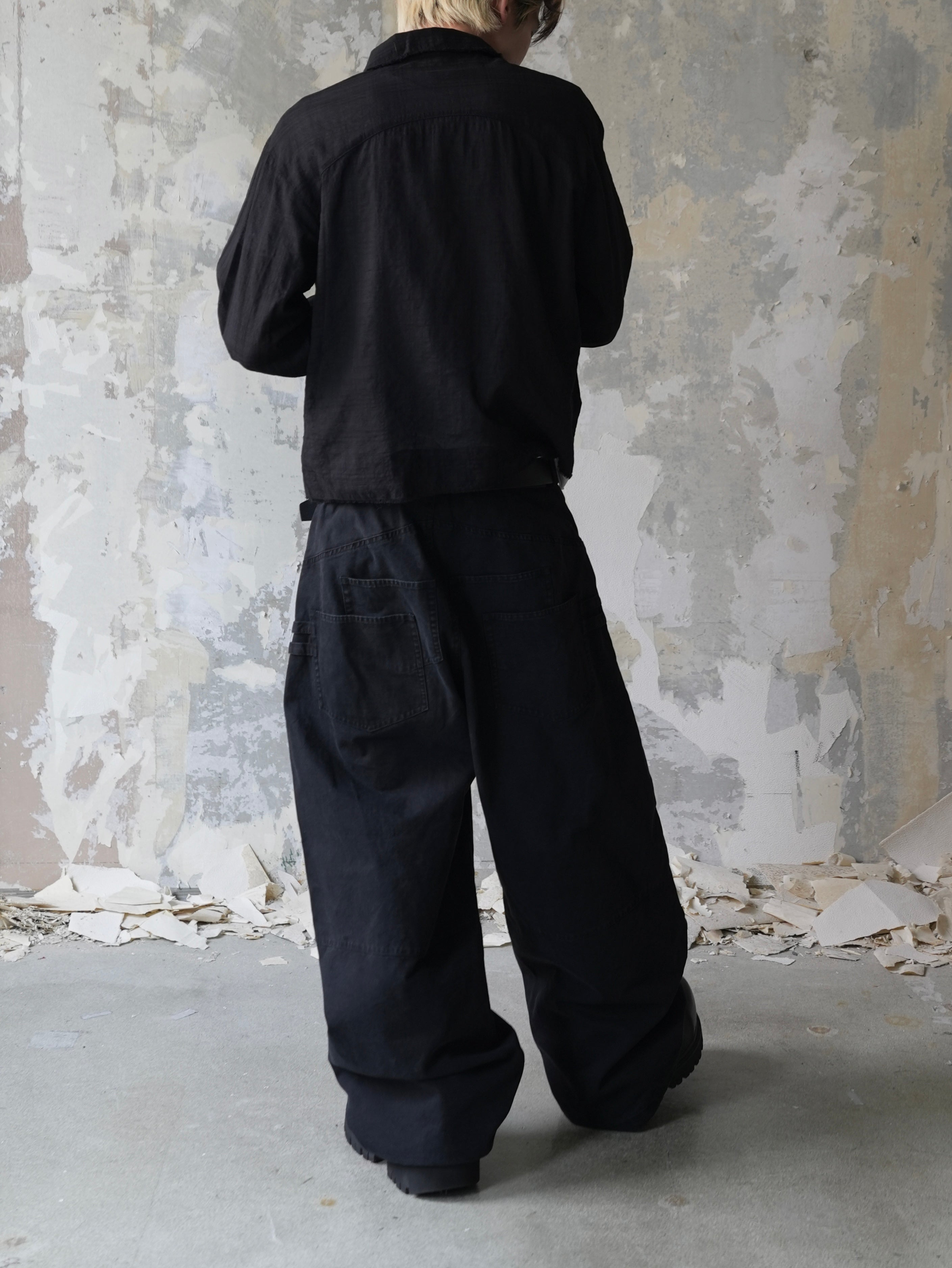 【Lee fi Ne】Offset Sheer Check Shirt
