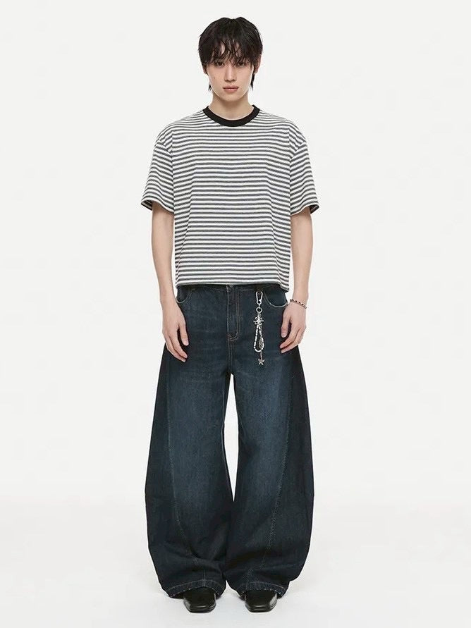 【DNSR】Stripe Crop T-Shirt