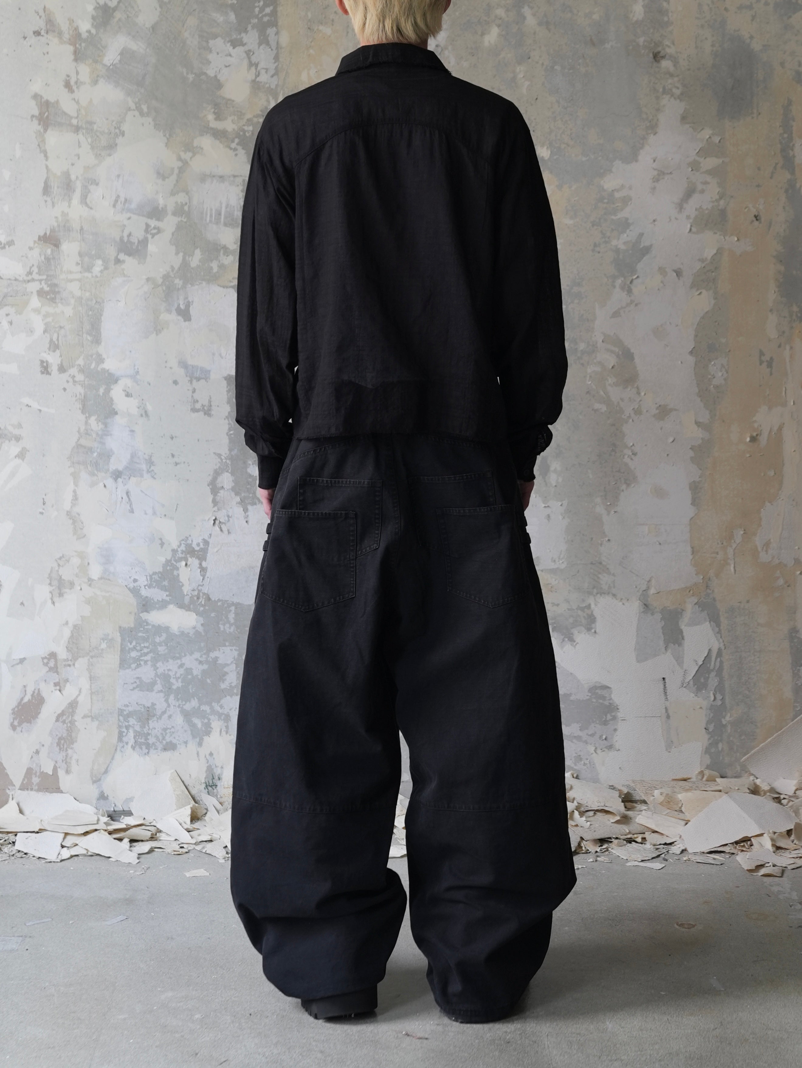 【Lee fi Ne】Offset Sheer Check Shirt