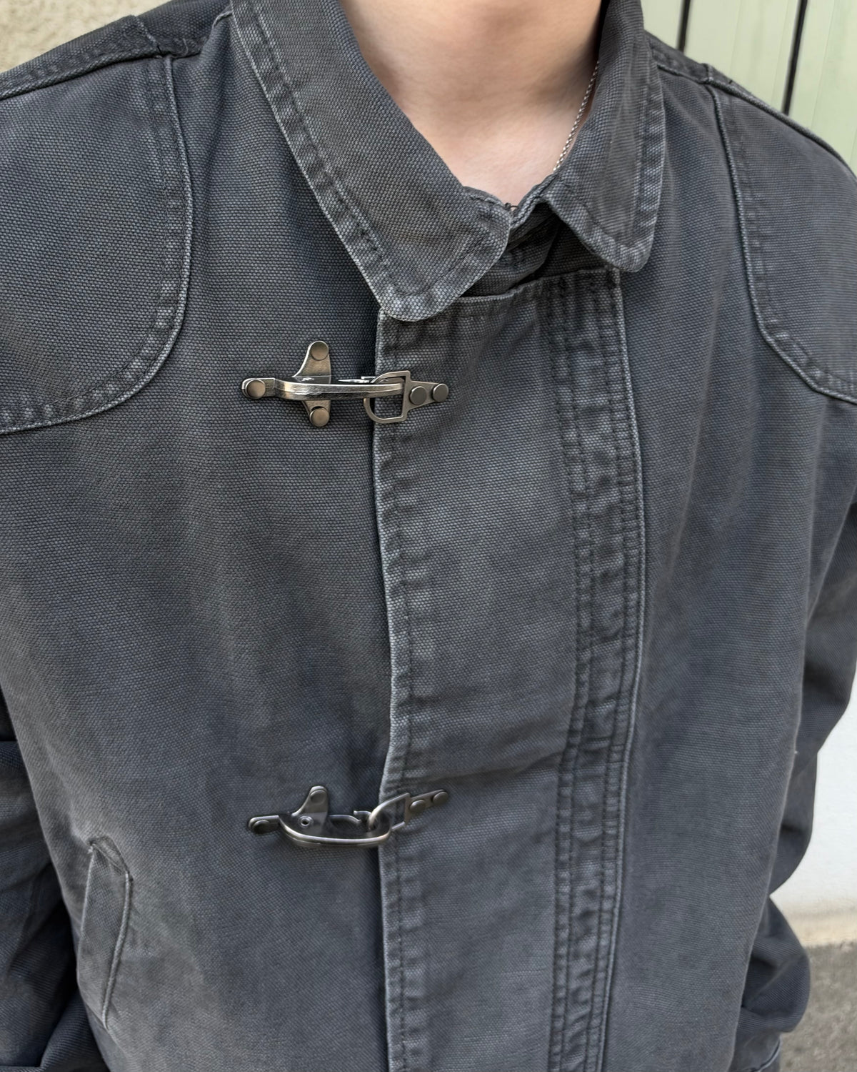 大阪店WEB限定受注制【Chikashitsu +】design hook cropped jacket (3color)