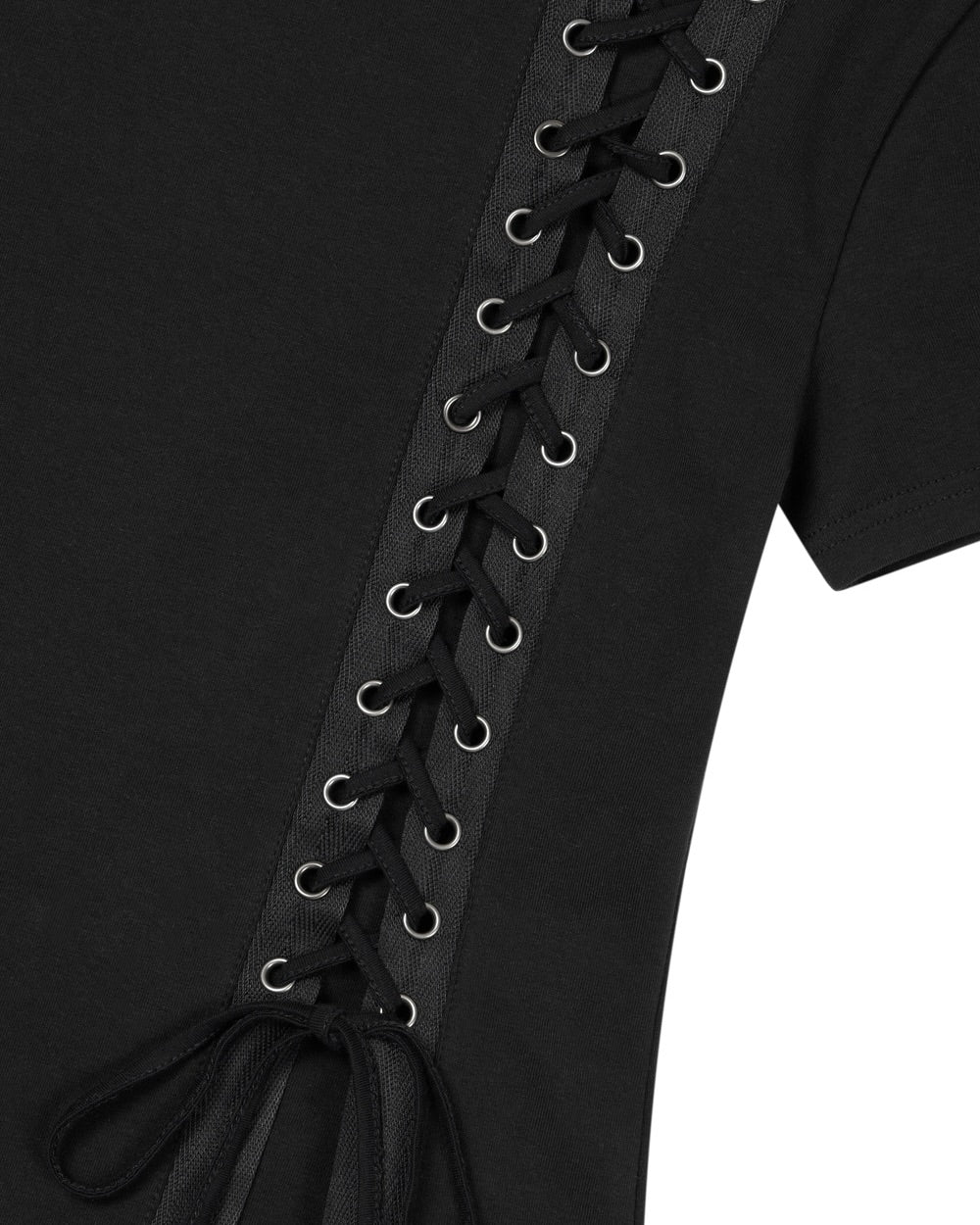 【AAKAM】Eyelet Corset Half Top