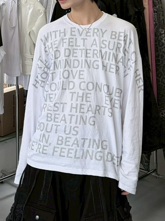 受注制【LUV CODE】lettering long sleeve tee (3color)