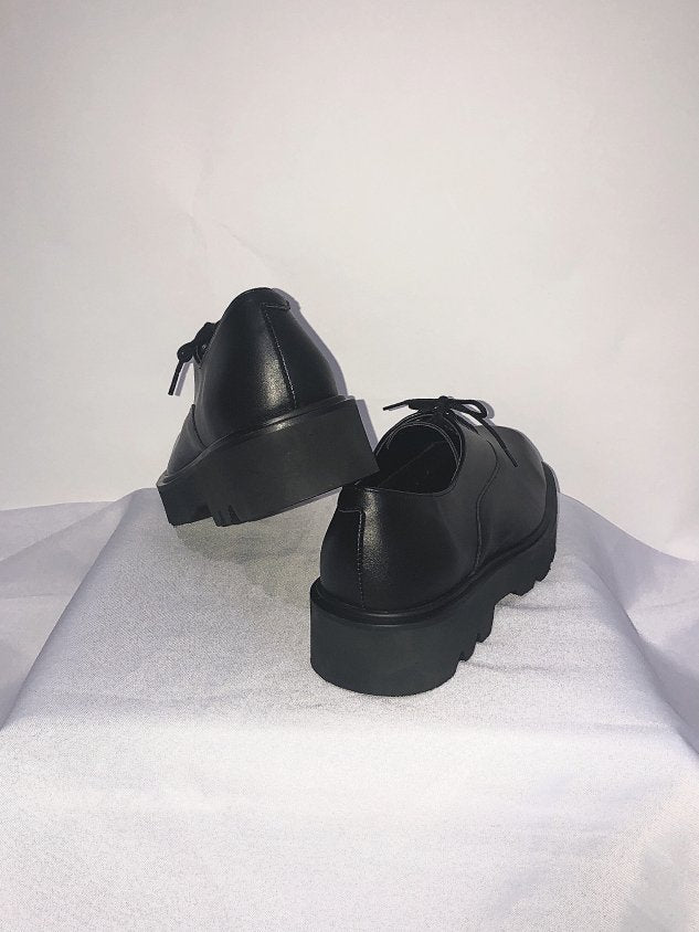 受注制【Chikashitsu +】square toe shoes