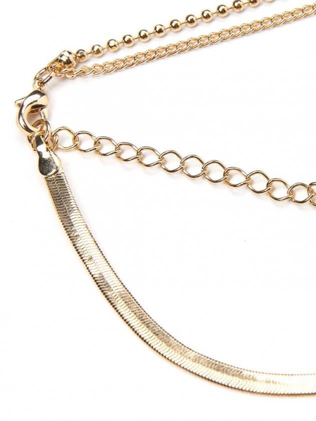 【ANOTHERYOUTH】mix chain necklace