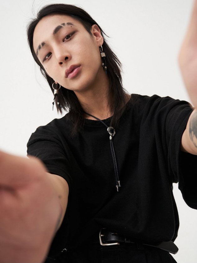 【BYBE RECORDS × BLACK PURPLE】Leather Piercing