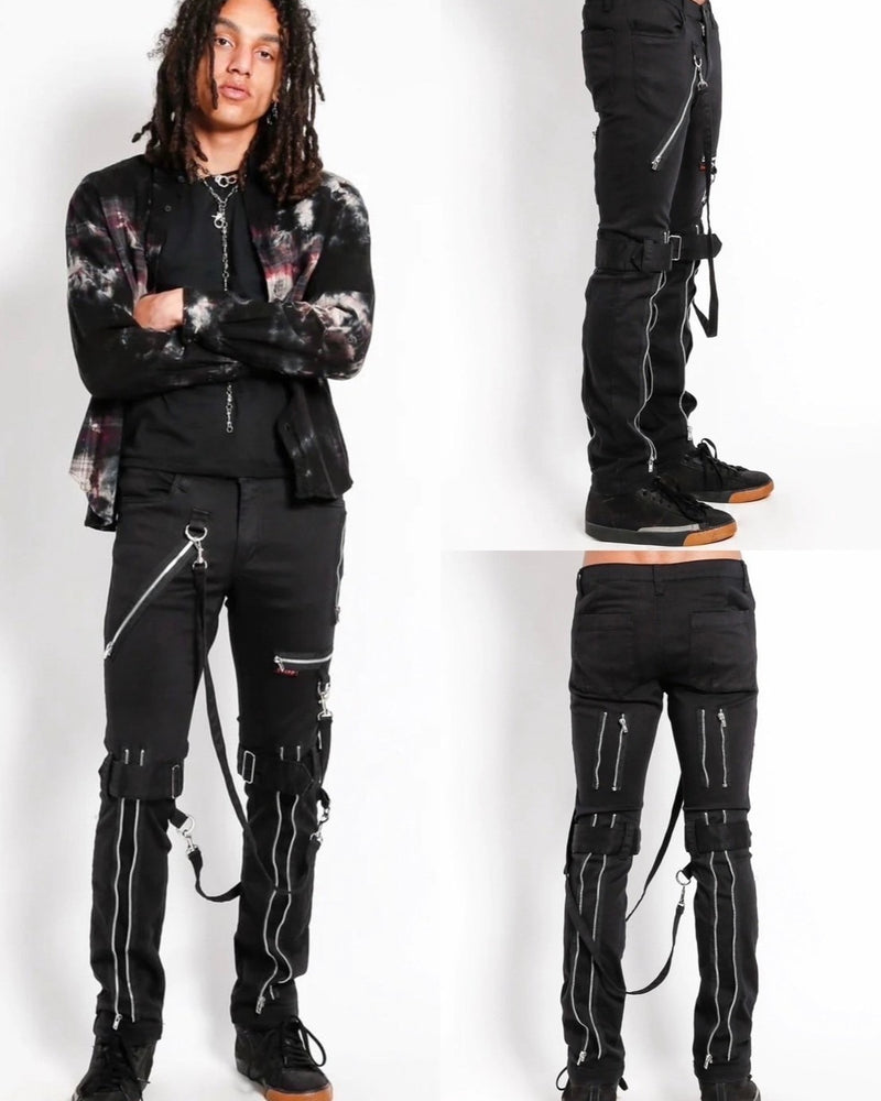 【TRIPP nyc】BLACK BONDAGE PANT[IS267M] / 【トリップ エヌワイシー】ジップボンテージパンツ