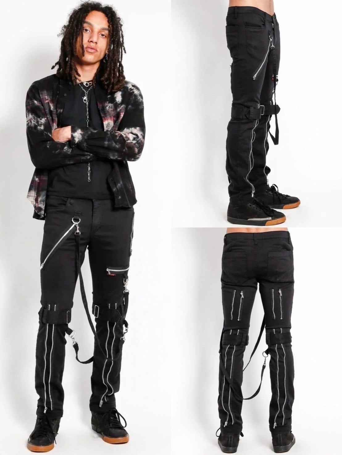 【TRIPP nyc】BLACK BONDAGE PANT[IS267M] / 【トリップ エヌワイシー】ジップボンテージパンツ