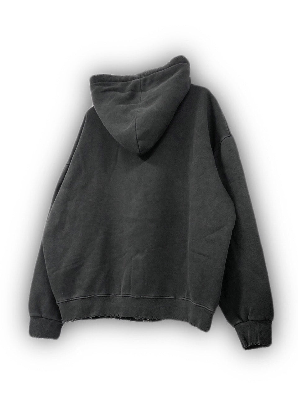 受注制【Never mind the XU】damage zip hoodie (3color)