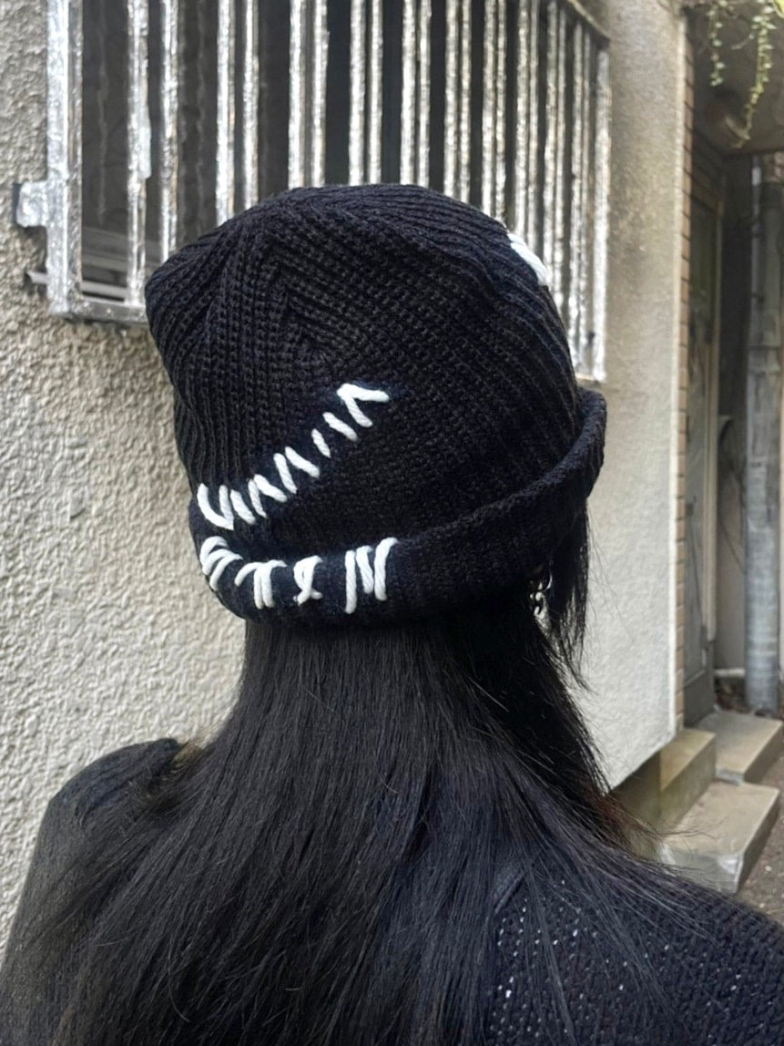 受注制【Never mind the XU】stitch beanie (3color)