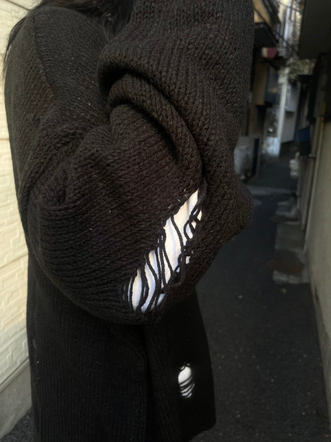 受注制【Never mind the XU】damage knit (2color) – PRESSING WEB SHOP
