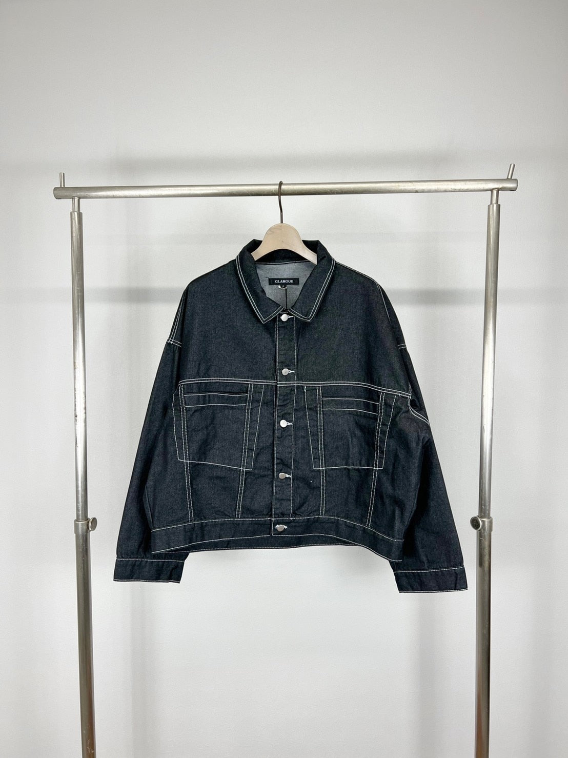 受注制【Chikashitsu +】set up stitch denim jacket