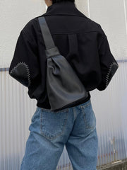 受注制【Chikashitsu +】design leather body bag