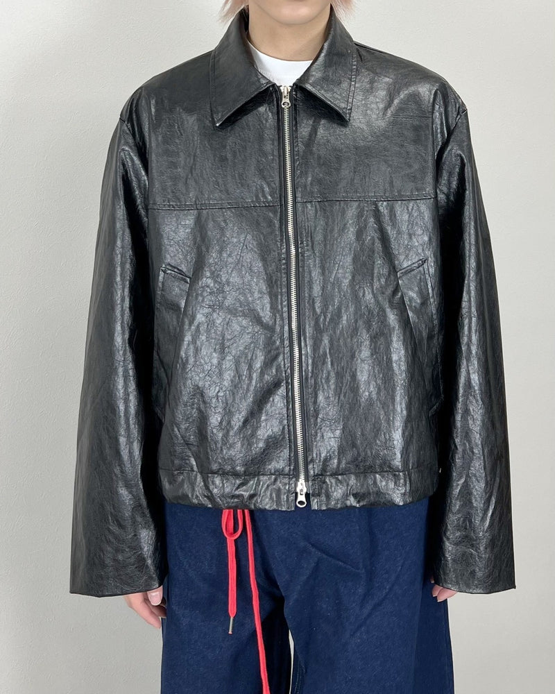 受注制【Chikashitsu +】leather short blouson