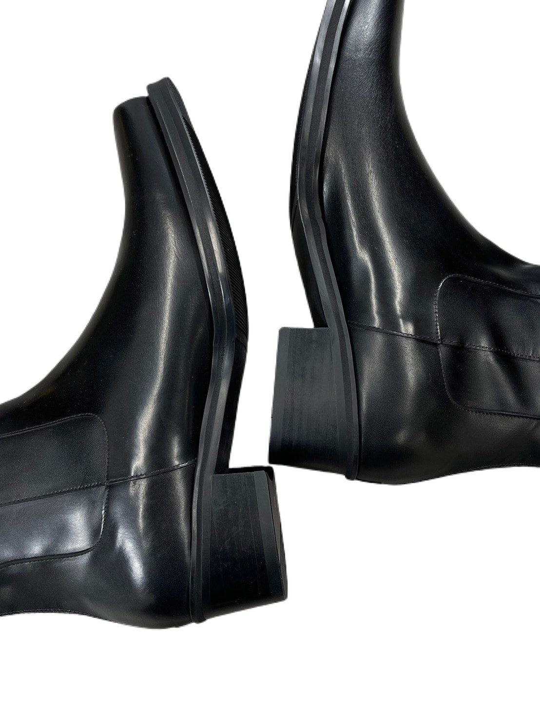 受注制【Chikashitsu +】square toe heel boots (2color)