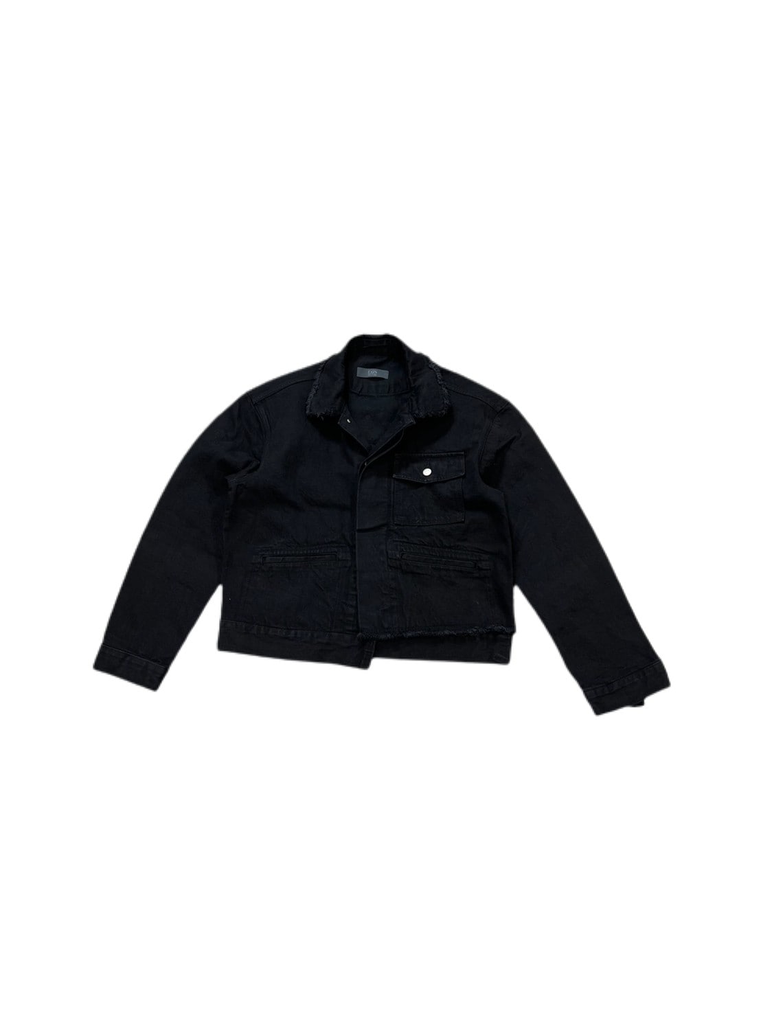 受注制【Chikashitsu +】cropped design denim jacket (2color)