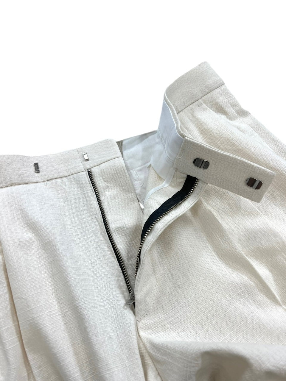 受注制【Chikashitsu +】set up linen slacks (2color)