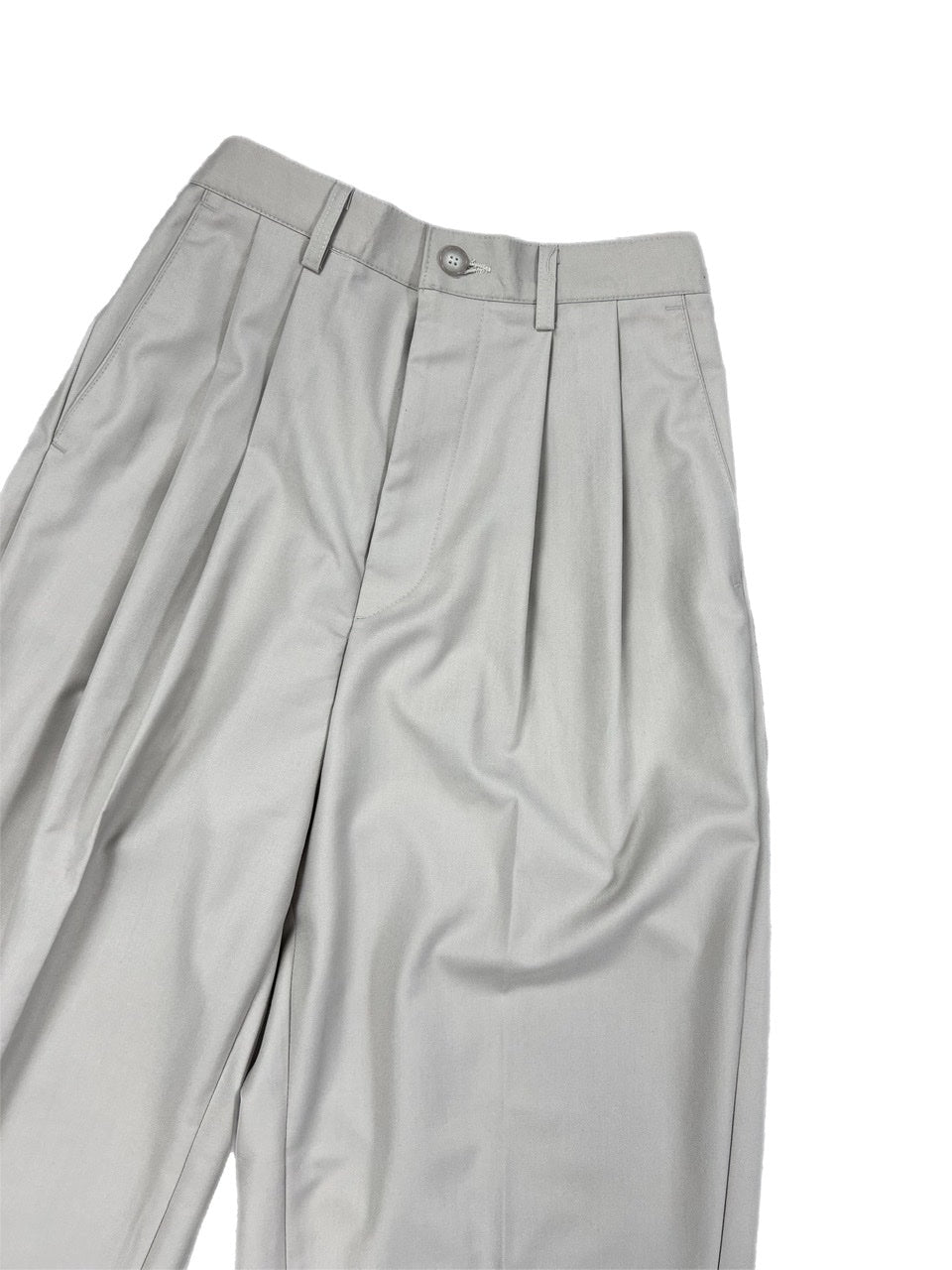 受注制【Chikashitsu +】wide tuck slacks (3color)