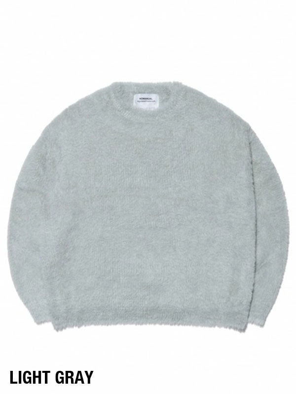 【NOMANUAL】CROPPED HAIRY KNIT (15color) / 【ノーマニュアル】クロップドヘアリー長袖ニット