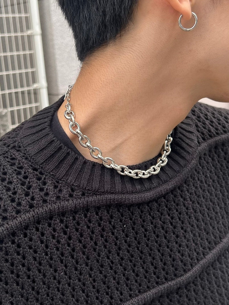 受注制【Chikashitsu +】circle chain necklace