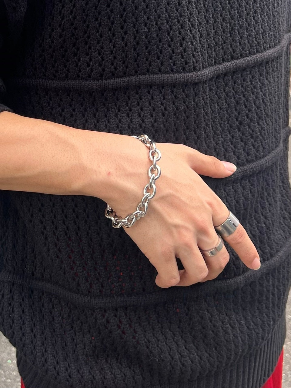 【Chikashitsu +】circle chain bracelet