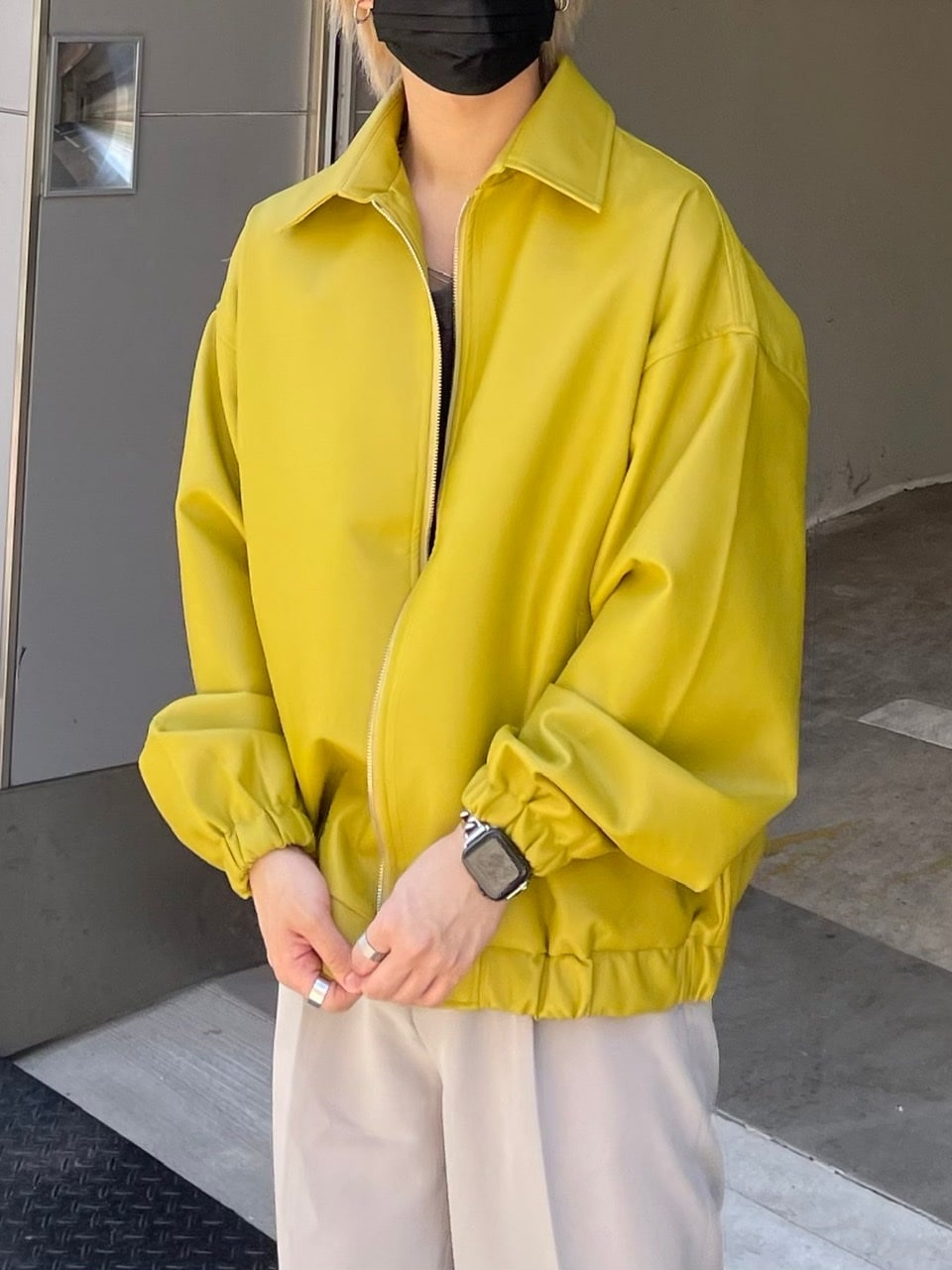 受注制【Chikashitsu +】leather blouson (3color)