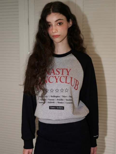 【FANCY CLUB】HELLO WORLD CROP SWEATSHIRT