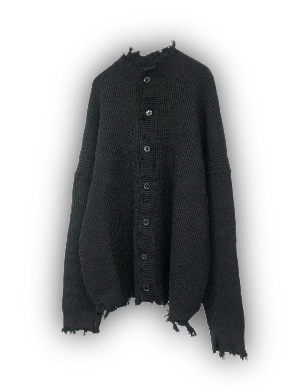 【Never mind the XU】damage knit cardigan (2color)