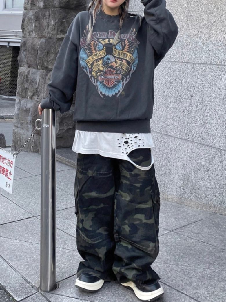 受注制【Never mind the XU】Harley-Davidson sweat shirt