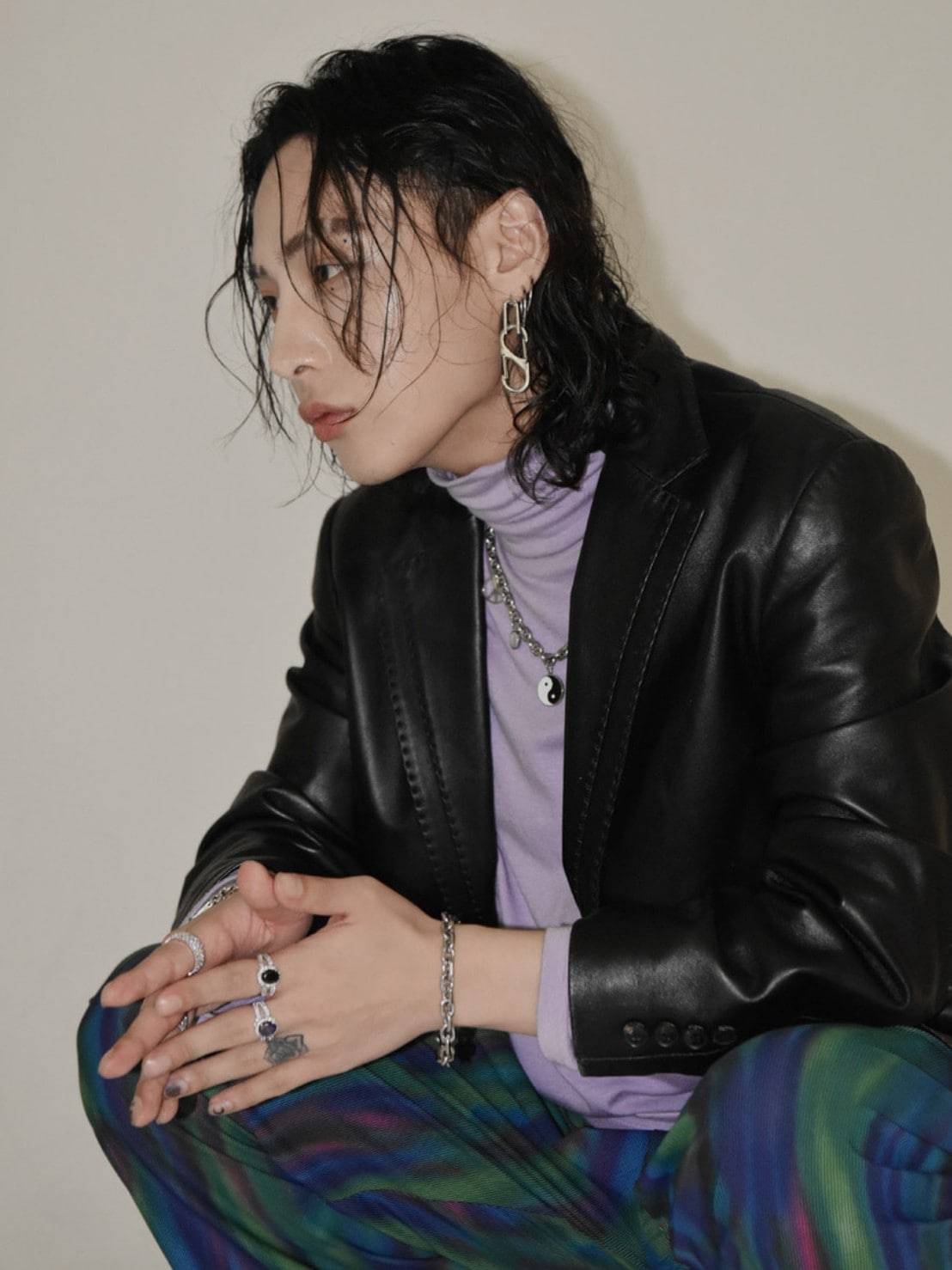 【BLACK PURPLE】GOTHIC CUBIC RING