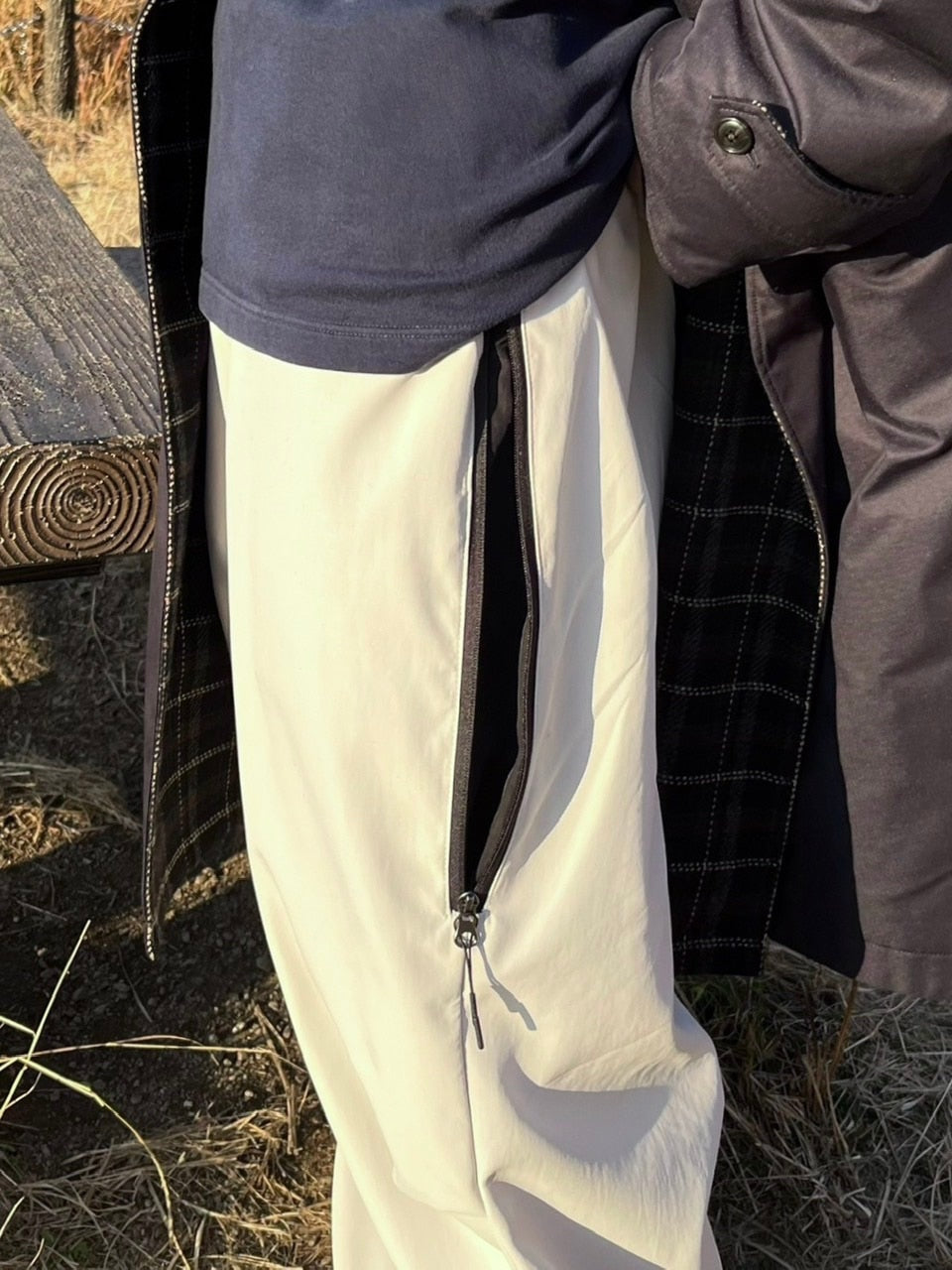 受注制【youll】bi-color wide jogger pants (2color)