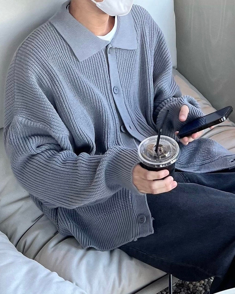 受注制【youll】collar knit cardigan