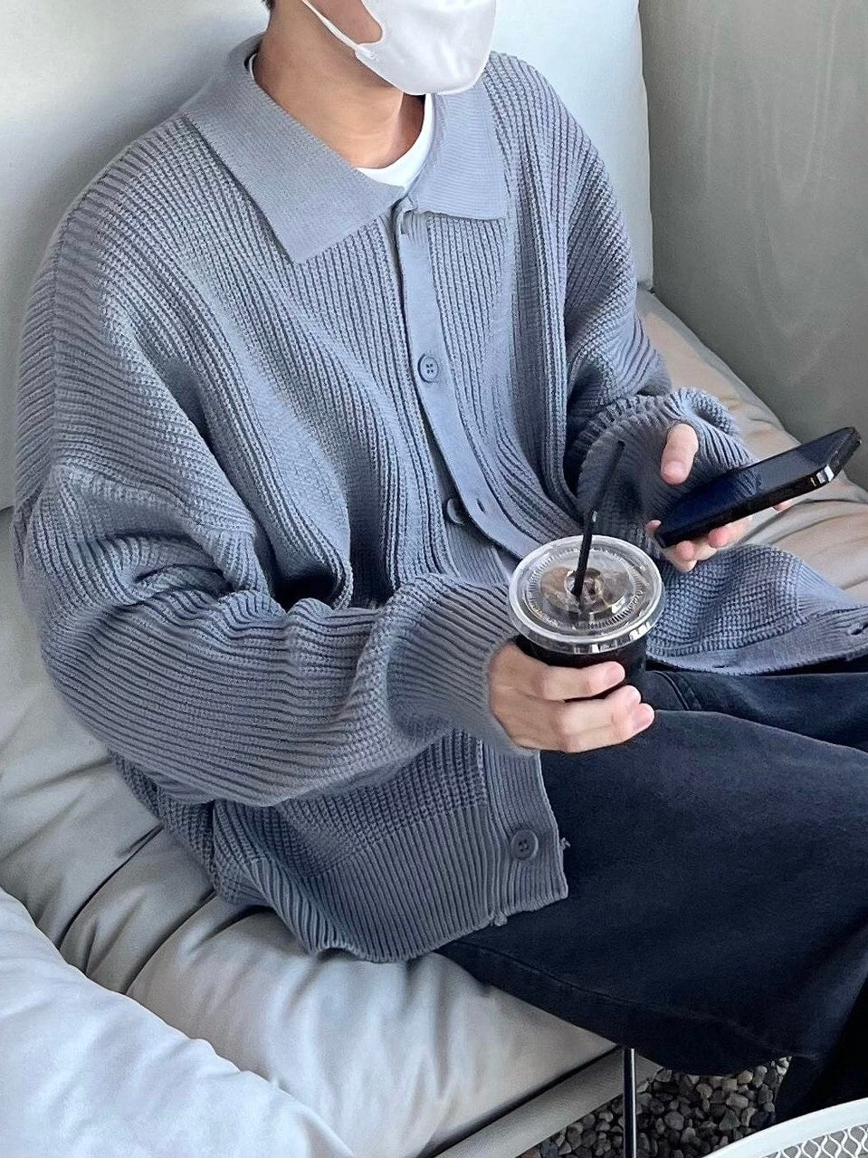 受注制【youll】collar knit cardigan