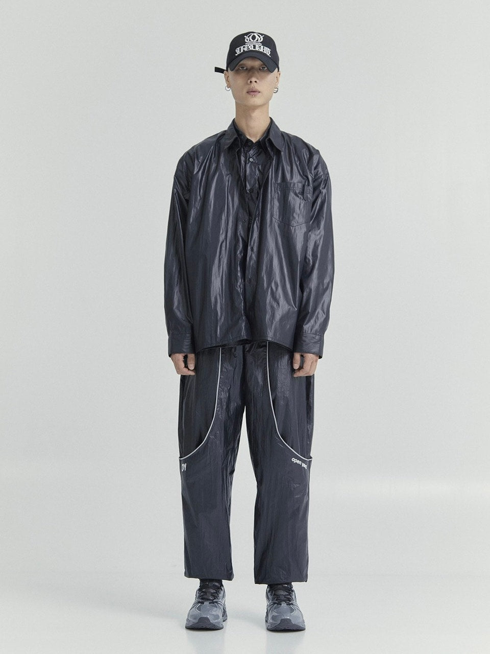 【OY】LAYERED PANEL LOGO SHIRTS