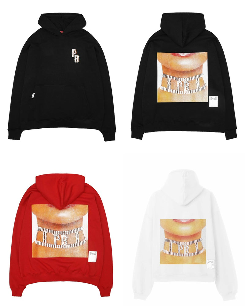 【POSH BRAIN】DIAMOND CHOKER HOODIE