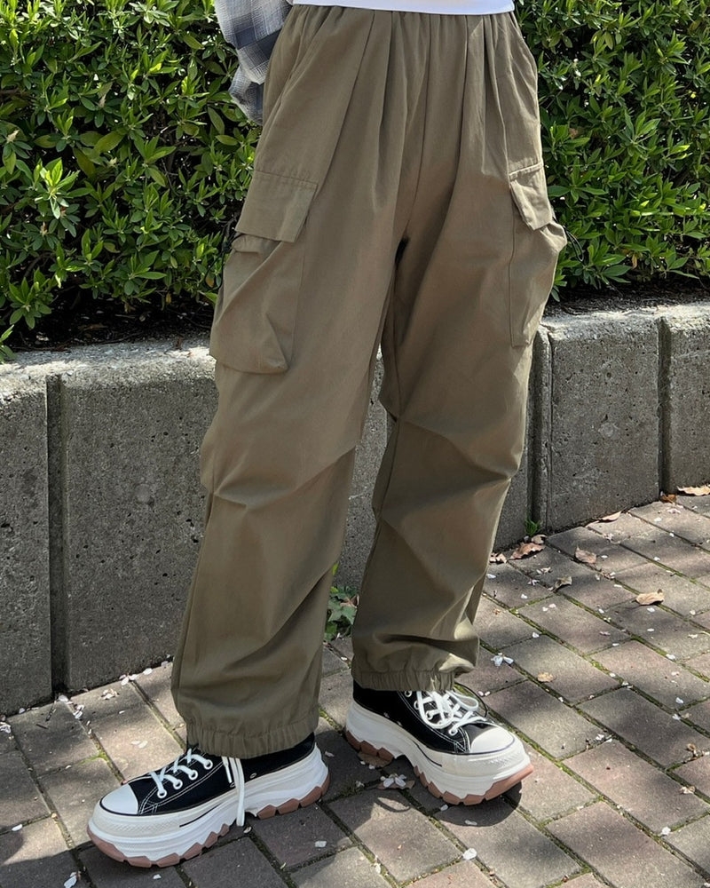 大阪店WEB限定受注制【Chikashitsu +】full length cargo pants (2color)