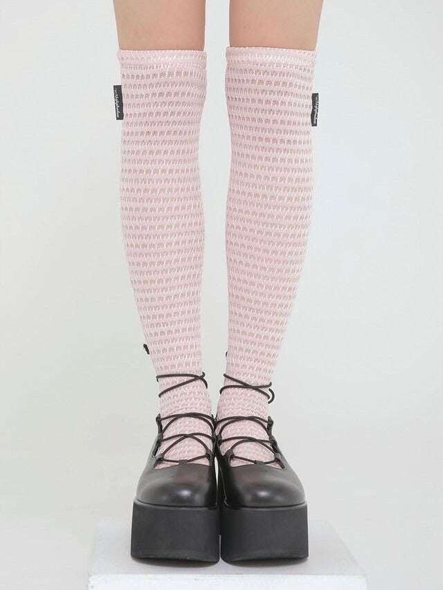 【Uglyshadow】MESH KNEE SOCKS