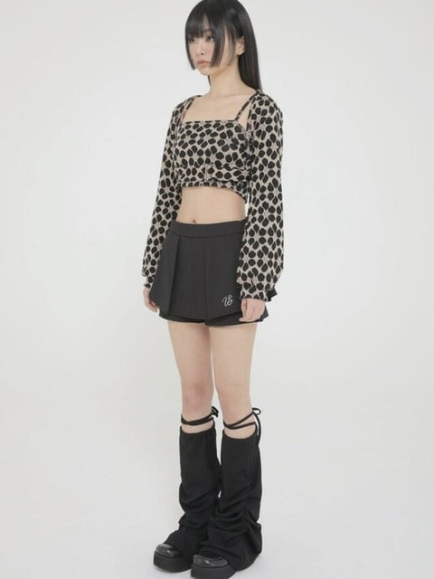 12/21 20:00 再販【Uglyshadow】SHIRRING LEG WARMER