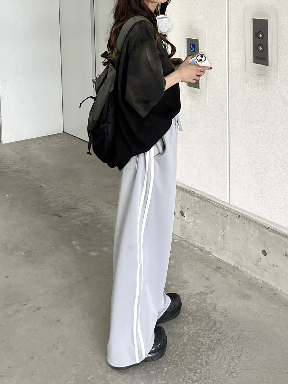受注制【youll】track wide pants (2color)