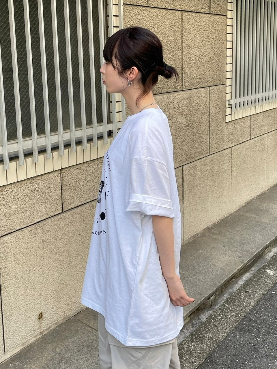 受注制【Chikashitsu +】oversized graphic t-shirt 2 (2color)