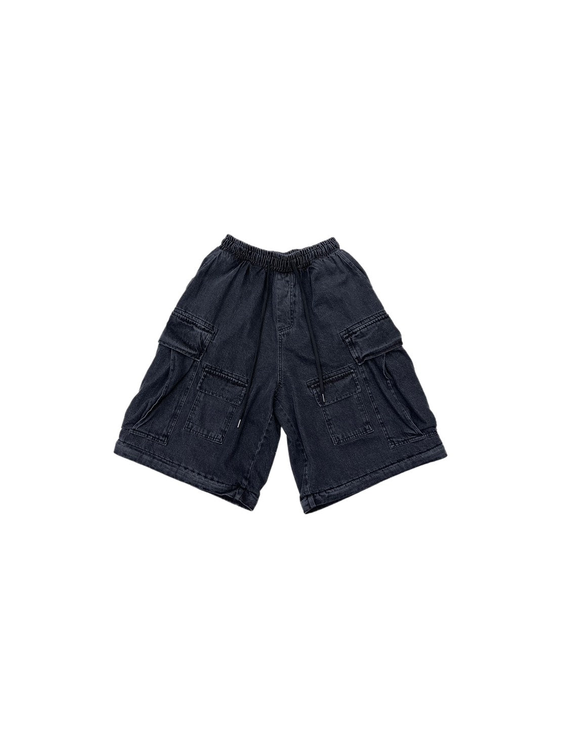 受注制【Chikashitsu +】2way heavy pocket denim cargo pants (2color)