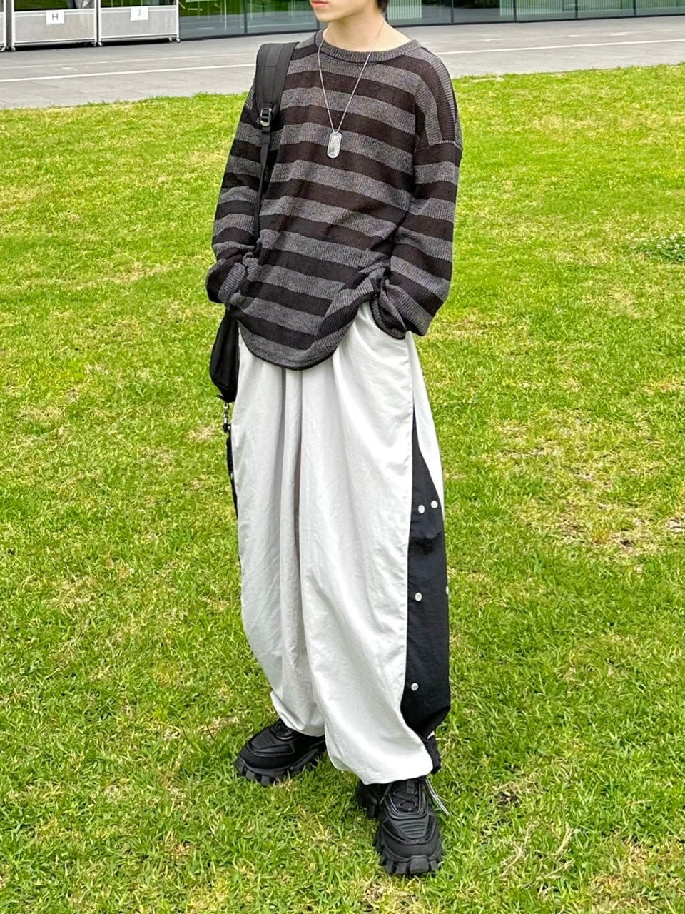 大阪店WEB限定受注制【Chikashitsu +】snap nylon ballon pants (2color)